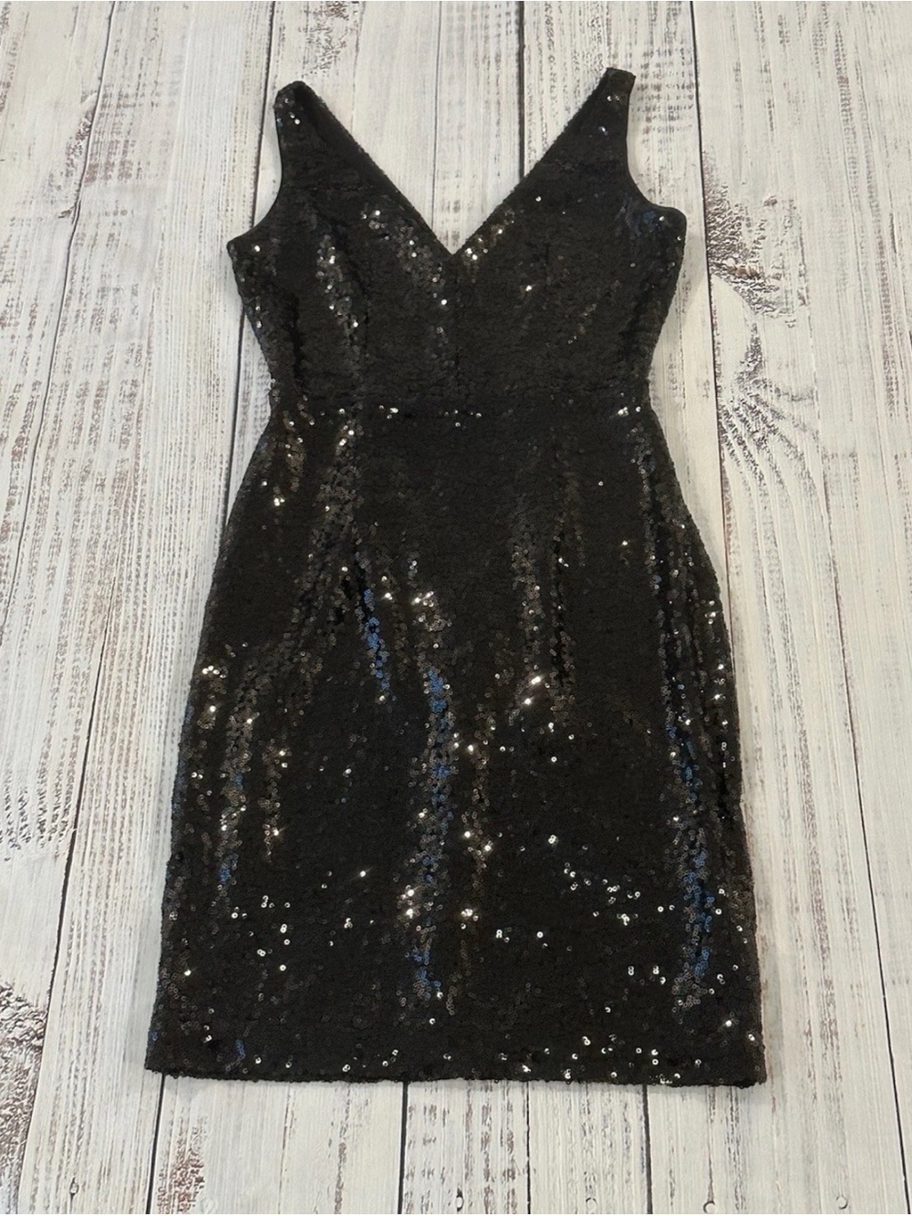 Lulus Women’s XS Black Sequin Mini Dress New Year Cocktail Party Holiday Club